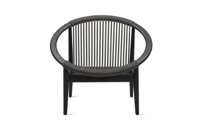 Frida Lounge Chair BLACK STAINED TEAK FRAME WITH ONYX BLACK SEAT
