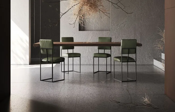 gram chair desna musk and black texturized steel ls1