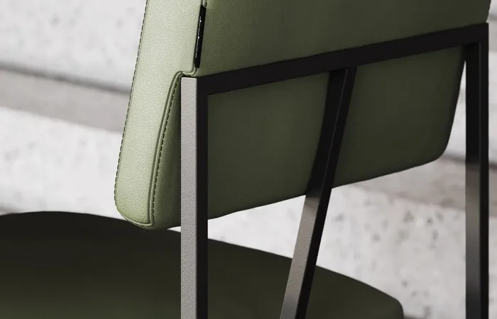 gram chair desna musk and black texturized steel ls2
