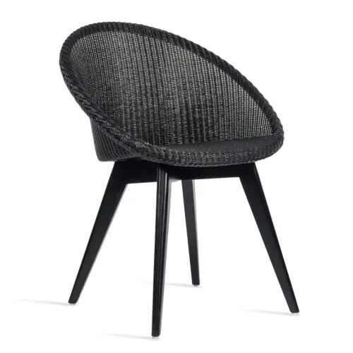 Joe dining chair wood base black 01