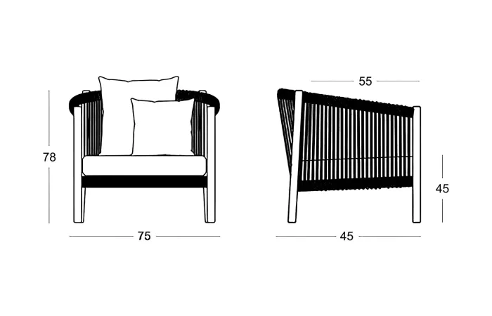 lento lounge chair drawing