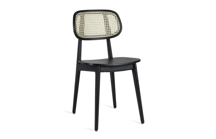 titus dining side chair plywood black 2