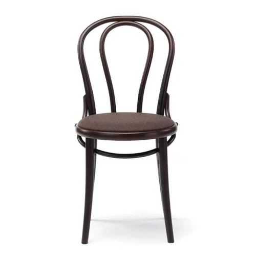 18 Dining Chair bent wood Ton Upholstered seat 01