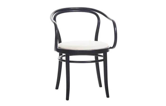 30 Chair Bent Wood Black Upholstery Ton 07