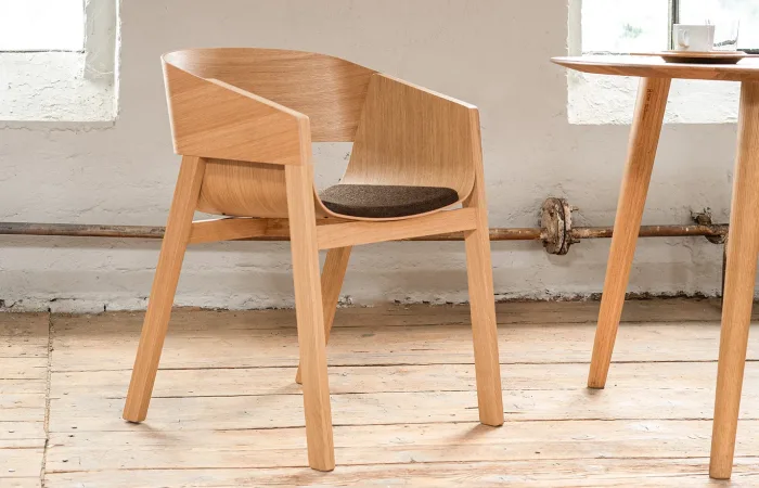Merano dining armchair with seat upholstery ls1