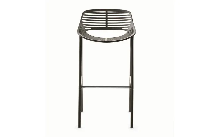 niwa bar stool metallic grey