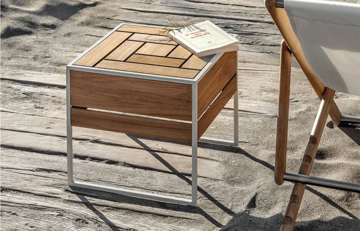 tetris coffee table with integrated lamp lifestyle view